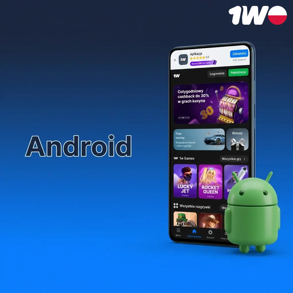 Uruchom kasyno 1w na smartfonie z Androidem, korzystaj z pełnej oferty mobilnej.