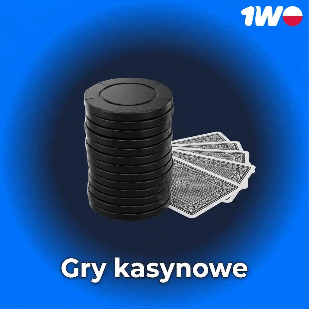 Gry kasynowe w Kasyno 1w: sloty, ruletka, blackjack, baccarat i kasyno na żywo z krupierem