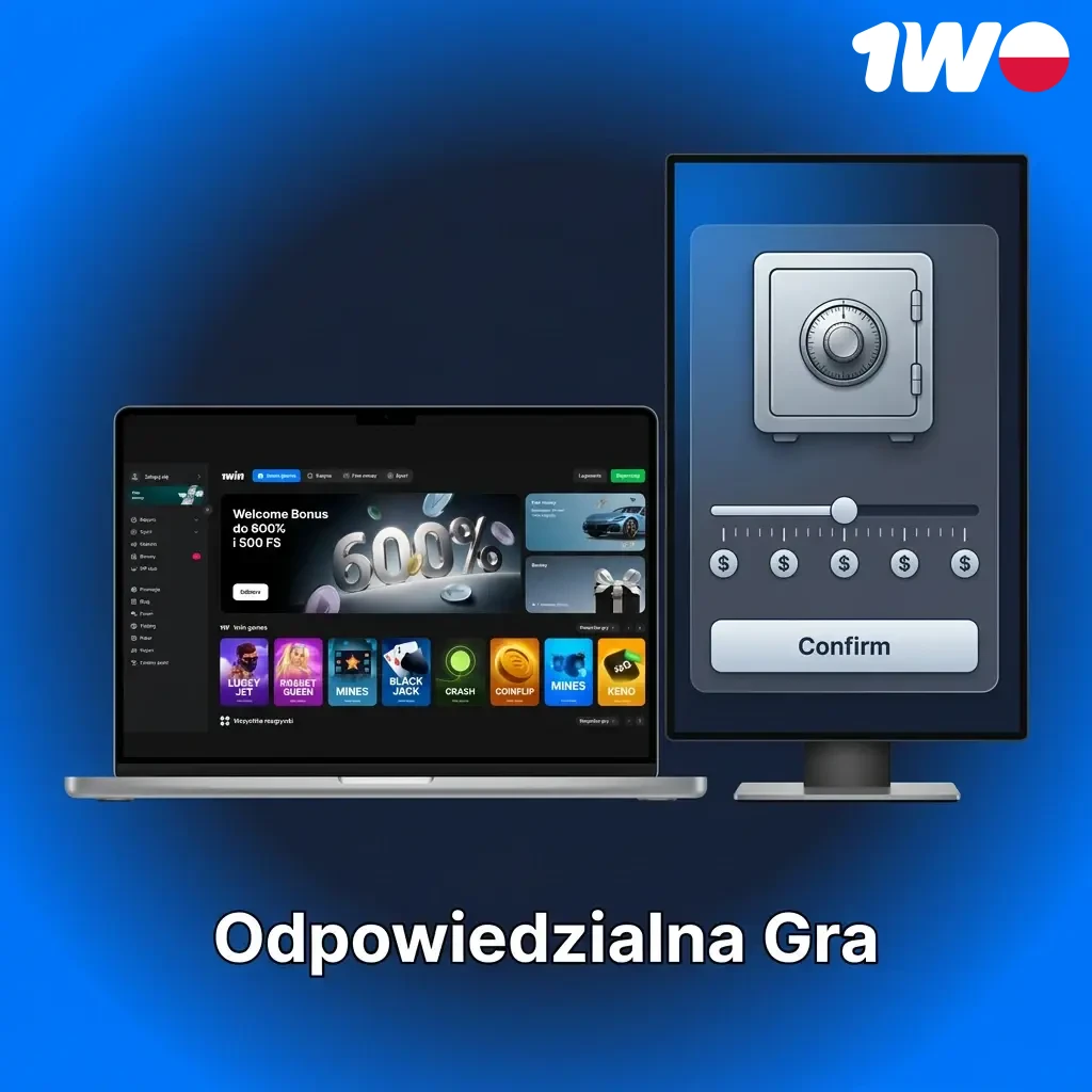 Graj odpowiedzialnie w 1w, korzystaj z narzędzi kontroli aktywności hazardowej.