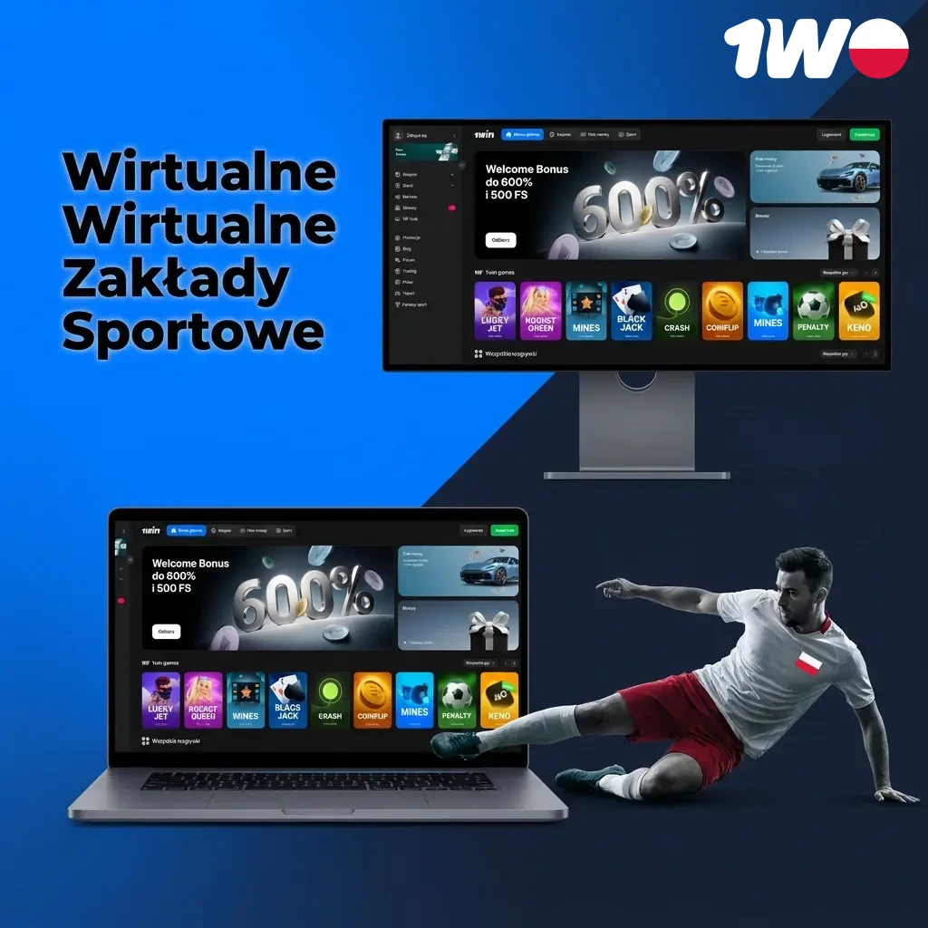 Wypróbuj wirtualną piłkę nożną w 1w, obstawiaj mecze generowane przez algorytm.