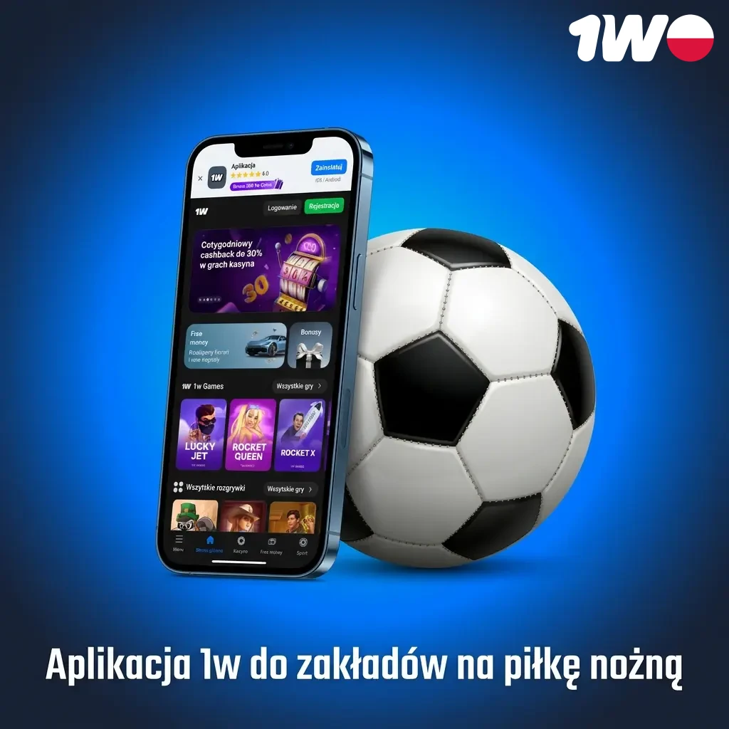 Aplikacja mobilna 1w do zakładów na piłkę nożną – pobierz na Android i iOS