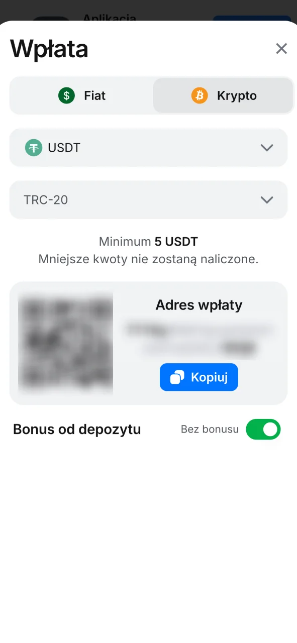 Przejdź do sekcji kasowej 1w, dokonaj pierwszego depozytu i odbierz swój bonus.