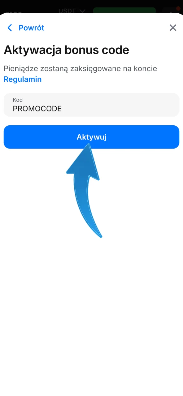 Wpisz kod promocyjny w 1w, uzupełnij pole w formularzu wpłaty i odbierz bonus.