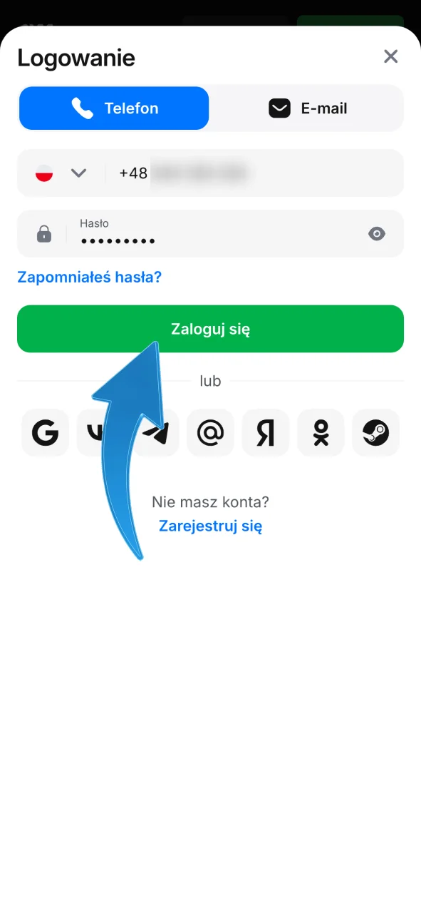 Zaloguj się na swoje konto w 1w, wprowadź dane dostępowe i sprawdź saldo do wypłaty.