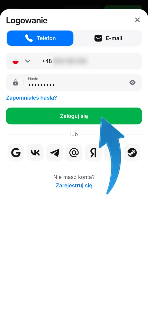 Zaloguj się do 1w, wpisz swój adres e-mail oraz hasło i zacznij korzystać z konta.