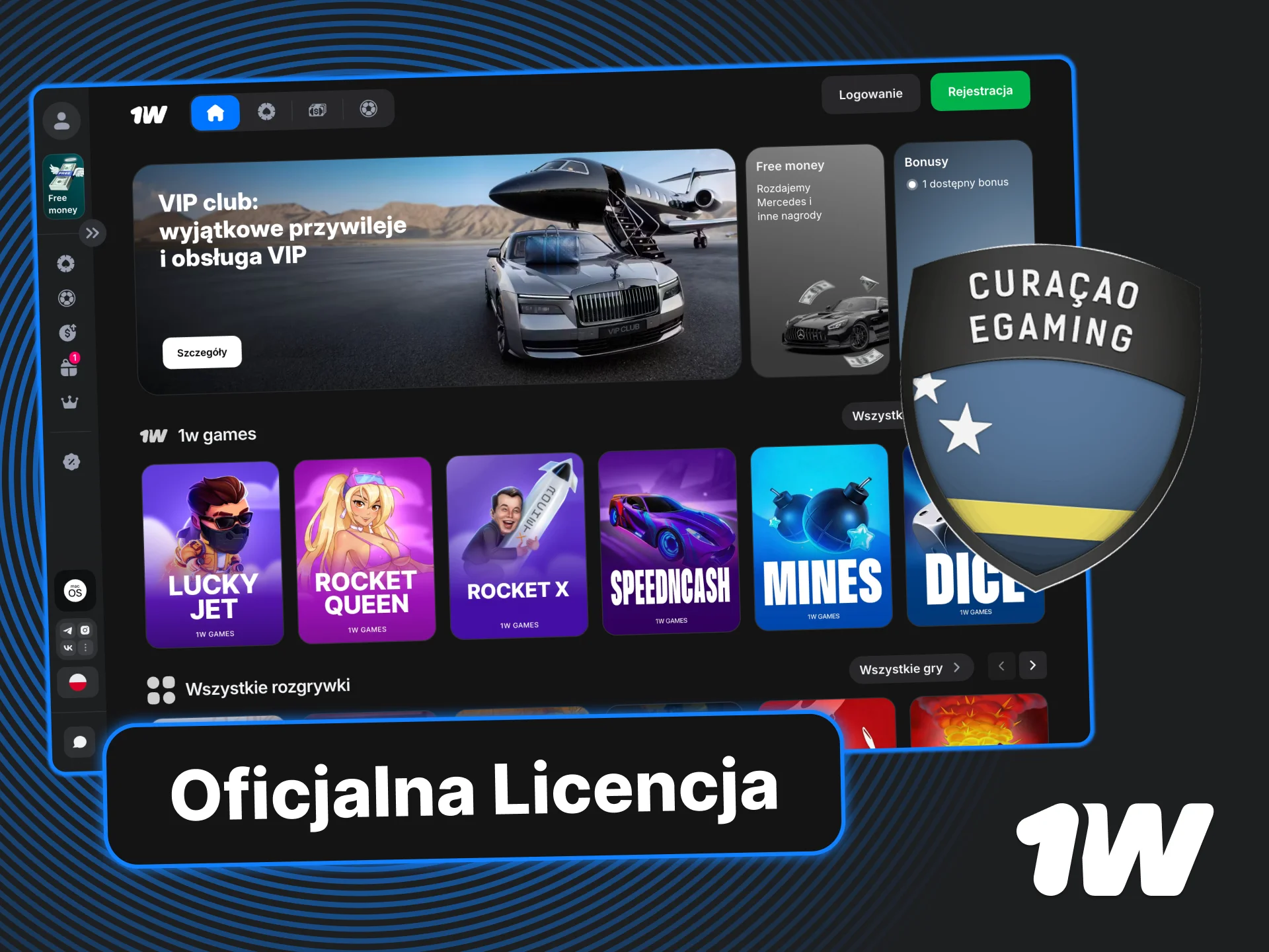 Graj bezpiecznie w 1w, korzystaj z usług platformy z oficjalną licencją.